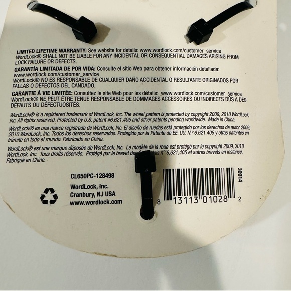 Wordlock CL-650-PC Pink Camo 8mm x 5' FT Combination Cable Lock - Picture 9 of 9